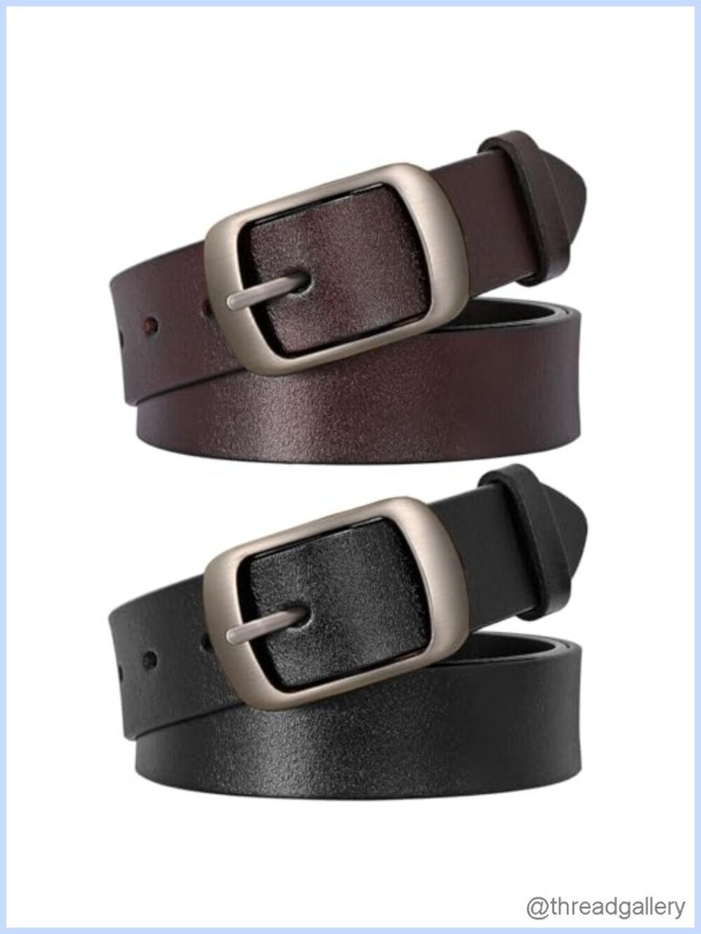 Women's Faux Leather Waist Belt with Zinc Alloy Buckle Trim to Fit